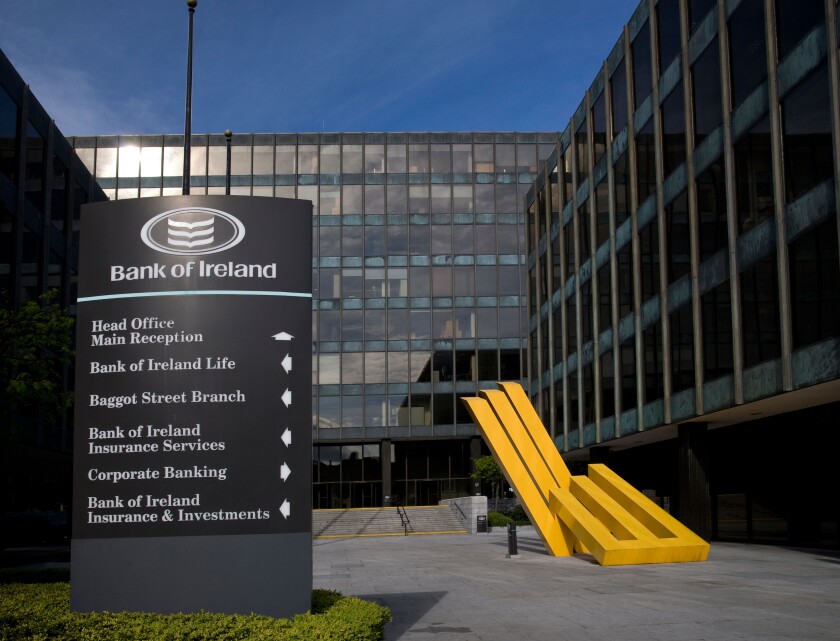 Bank  of Ireland headquarters, Baggot St. Dublin. Image shot 2009. Exact date unknown.