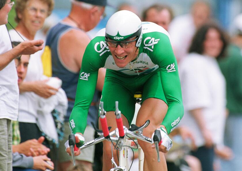 Cycling: Futuroscope, France , 1.7.2000 Tour de France Prologue Time Trial   ----  Anthony LANGELLA, FRA, Credit Agricole