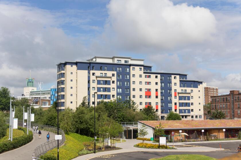 Camden Court student flats, Newcastle. Halls of Residence housing students of Northumbria University, managed by UNITE.