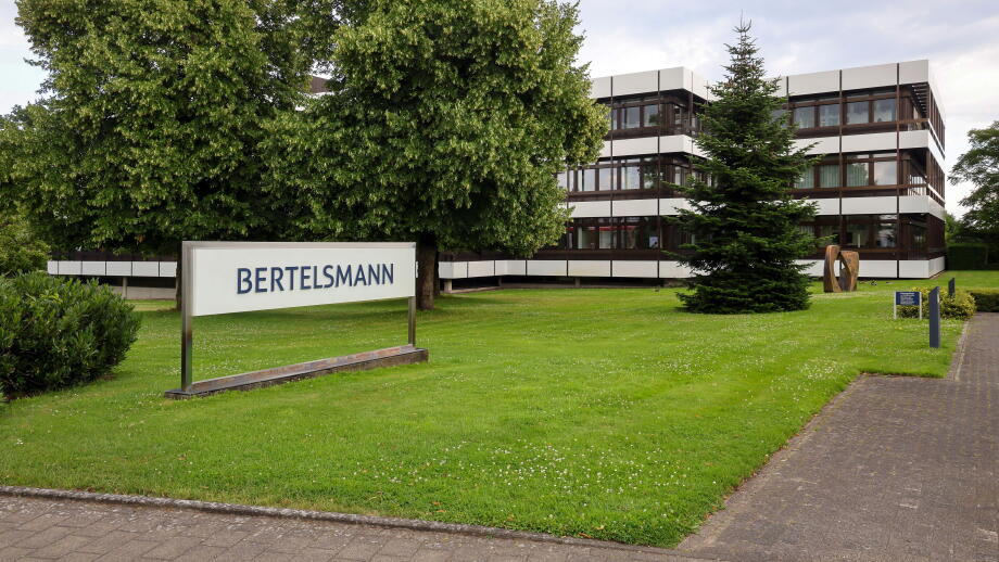 Guetersloh, North Rhine-Westphalia, Germany - BERTELSMANN, headquarters of Bertelsmann SE & Co. KGaA. Bertelsmann is an international media, services,