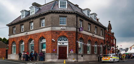 Building of AIB (Allied Irish Bank) branch in Dalkey, Dublin, Ireland