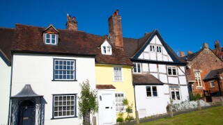 Historic buildings on the green Marlborough, Wiltshire, England