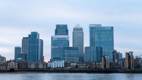 Canary Wharf skyline, London, England