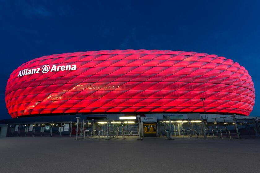 The Allianz Arena - A football stadium in Munich, Bavaria, Germany with a 75,000 seating capacity, Home ground for two professio