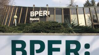 Milan, Italy BPER Banca the Modenese credit institution replaced the UBI bank from 22 February 2021 In the photo: BPER Banca nuova isnegne