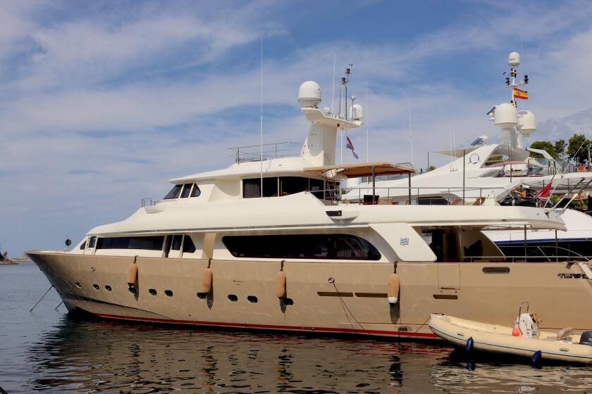 The 31 metre Ferretti built superyacht ?Imagine? - available for charter hire in the Adriatic around Croatia, seen at Cavtat harbour, September 2022.