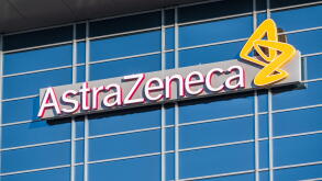 Sep 21, 2020 South San Francisco / CA/ USA - Astra Zeneca logo at their headquarters in Silicon Valley; AstraZeneca plc is a British multinational pha