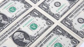 US one dollar bills