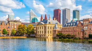 Skyline of the Hague, the Netherlands.