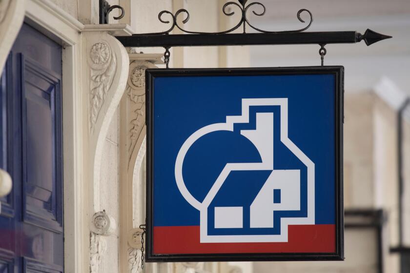 Nationwide Building Society sign logo.