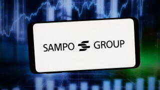 Stuttgart, Germany - 02-14-2026: In this photo illustration, the logo of Finnish financial company Sampo Oyj is displayed on a smartphone