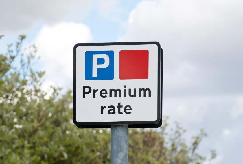 Premium Rate Parking Sign