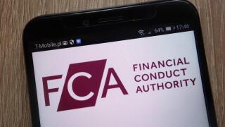 Financial Conduct Authority logo displayed on a modern smartphone