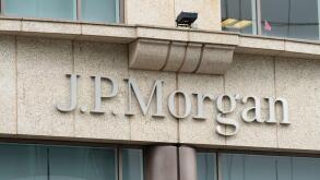 JP Morgan sign Glasgow Scotland UK
