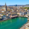 Zurich Cityscape (aerial view from elevated position)