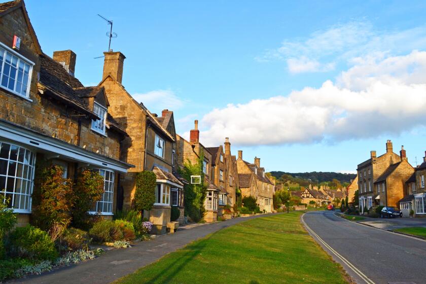 Houses in Broadway, Worcestershire, England, UK
