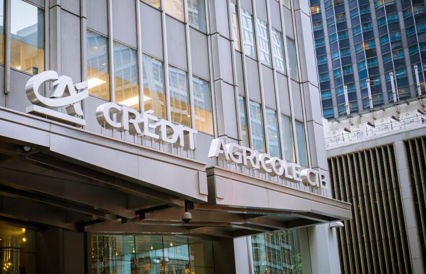 The New York headquarters of the French bank, Credit Agricole in Midtown Manhattan on Thursday, September 10, 2015. A deal between Credit Agricole and the Dept. Of Justice is reported to be near in the investigation of the bank dealing with sanctioned cou