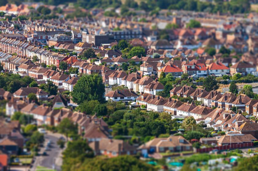 UK housing, Folkestone, Kent.