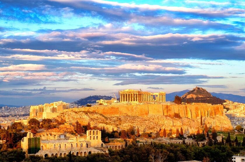 View of the Acropolis of Athens, Athens, Greece