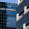 A logo sign outside of a facility occupied by BNP Paribas in Montreal, Quebec, Canada, on April 21, 2019.
