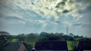 Clouds over houses