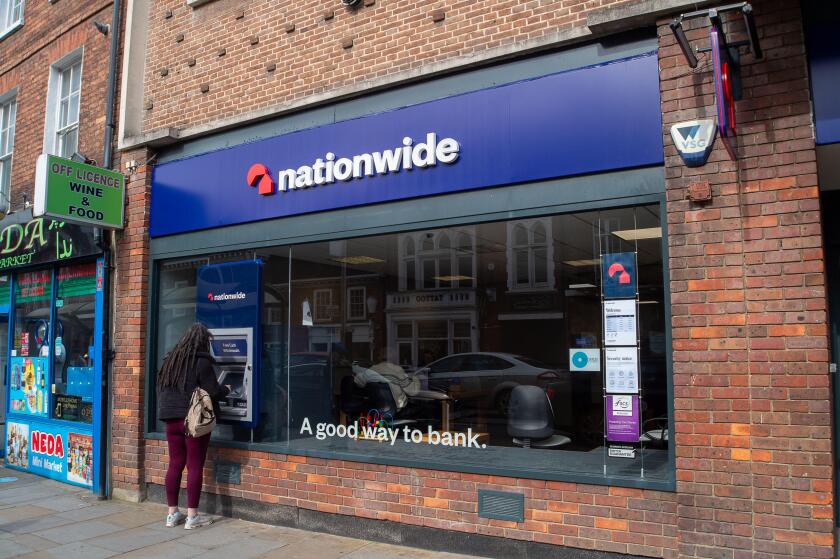 High Wycombe, UK. 20th March, 2024. A Nationwide Building Society in High Wycombe, Buckinghamshire. Nationwide are reported to be considering buying out Virgin Money. Credit: Maureen McLean/Alamy