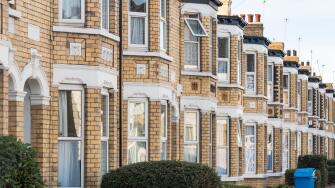 uk terraced housing in Hull, Yorkshire, England, UK