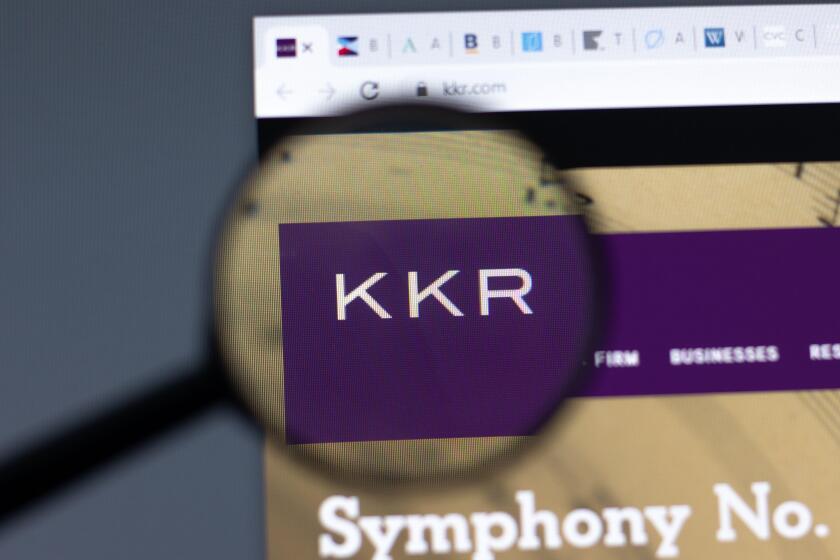 New York, USA - 15 February 2021: KKR Kohlberg Kravis Roberts website in browser with company logo, Illustrative Editorial