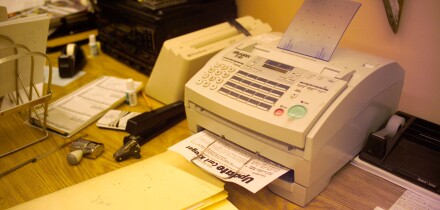 Receiving a fax 
