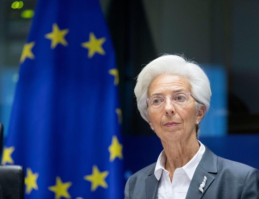 Belgium, Brussels, on 12/2/2019: Christine Lagarde, President of the ECB, addressing the Economic and Monetary Affairs Committee of the European Union
