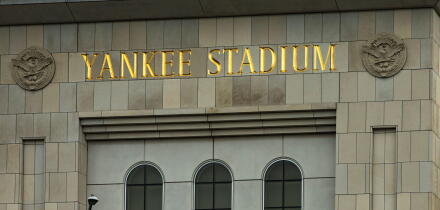 New York, USA; June 3, 2023: Photograph of the entrance of the famous Yankee baseball stadium in the Bronx.