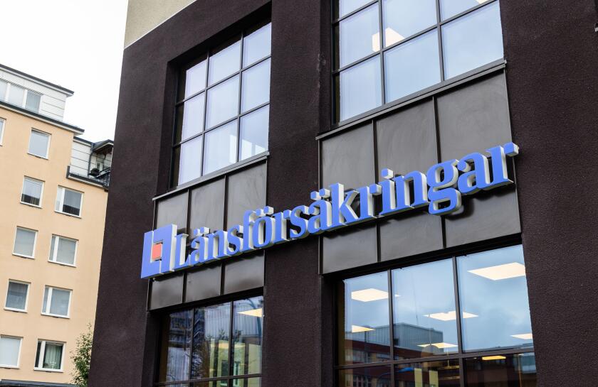 Signs and symbols, Lansforsakringar logo, Uppsala, Sweden.