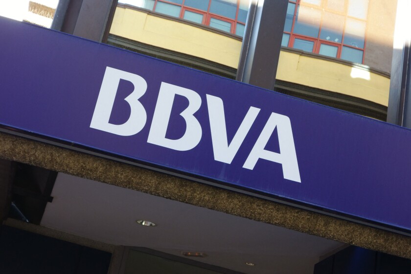 BBVA is a leading Spanish bank. Branch in Santa Cruz de Tenerife, Canary Islands