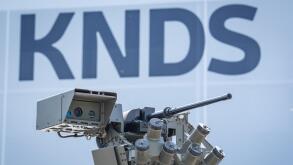 Trade fair booth of the defense contractor KNDS