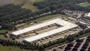 DHL parcel warehouse near Dorsten, logistics, logistics centre, Deutsch Post AG