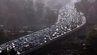 Egypt, Cairo, Traffic jam.