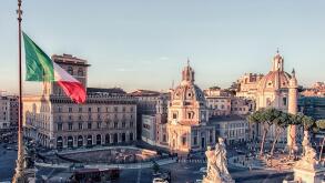 Rome roofs in Italy
