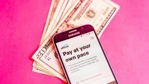 Valencia, Spain - March 2, 2021: Mobile phone in the application of the Affirm company, useful to buy now and defer payment.