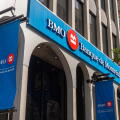 Montreal, CA - 3 September 2019: BMO branch on Peel street.