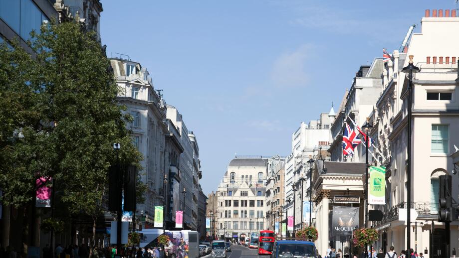 Haymarket Street in London UK