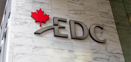 Ottawa, Canada - June 4, 2024: EDC headquarters in Ottawa downtown. Export Development Canada, Canada's export credit agency