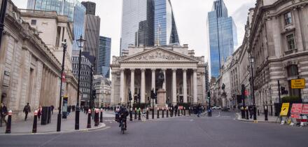 General view of the Bank of England, the Royal Exchange and Bank Junction in the City of London, the capital's financial district, as the Financial Conduct Authority (FCA) and the Bank of England?s Prudential Regulation Authority (PRA) drop new diversity 