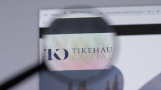 New York, USA - 18 March 2021: Tikehau Capital company logo icon on website, Illustrative Editorial