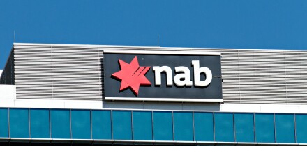 NAB, National Australia Bank sign and logo
