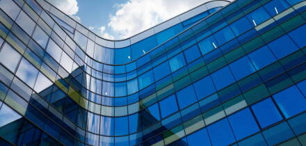 Helsinki, Finland. August 28 2025. the facade of a modern building in the city centre