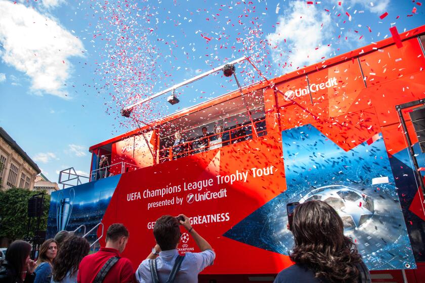 Palermo, Italy. 11th Oct, 2017. Uefa Champions League Trophy Tour in Palermo. Credit: Antonio Melita/Pacific Press/Alamy Live News