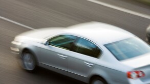 Car on motorway. UK
