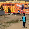 Angolan people in the city in front of millenium shopping mall, Huila Province, Lubango, Angola