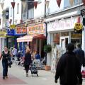 Crawley West Sussex UK - The old shopping precinct and High Street area