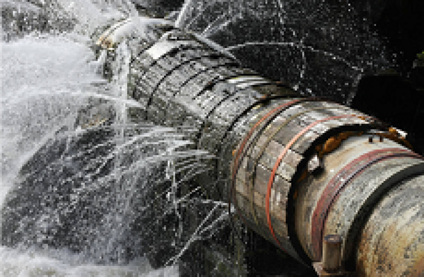 burst pipe